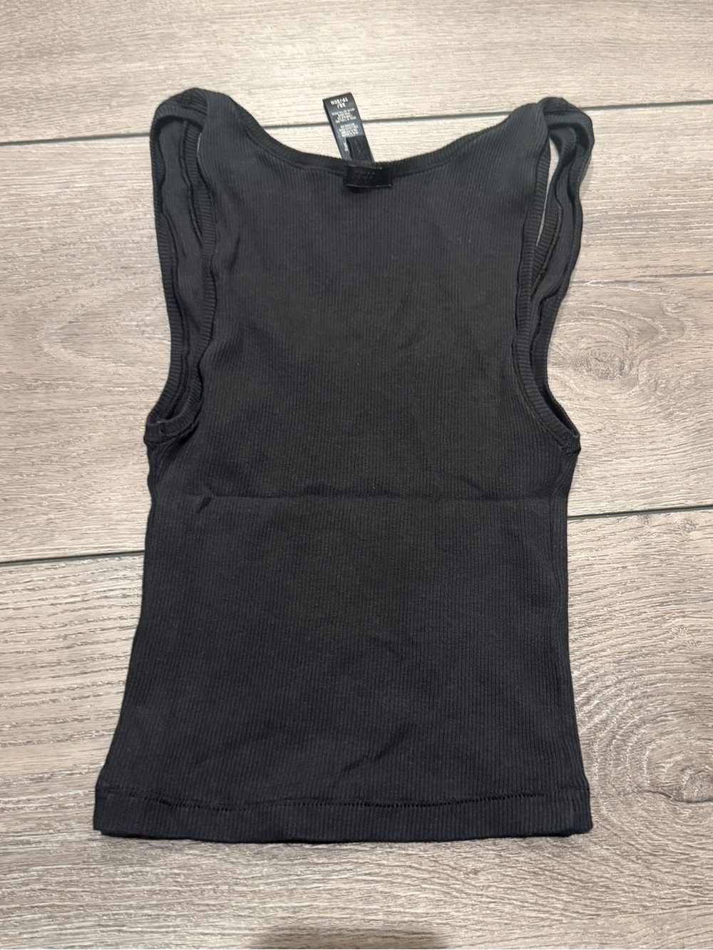 Skims Black Ribbed Tank Top - Women's Basic Racerback XS - Picture 2 of 2